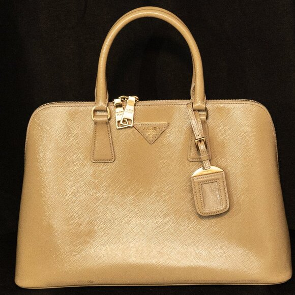 Prada Handbags - 🔥BLACK FRIDAY!🔥 PRADA Saffiano Lux Leather Gold Satchel Tote Medium